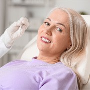 a patient undergoing a dental checkup in West Palm Beach