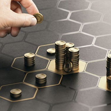 Coins arranged on hexagonal grid